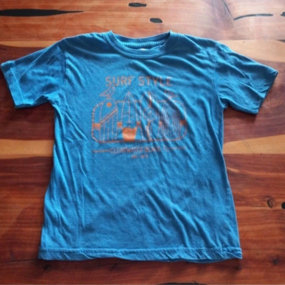 Clearwater Beach, FL Surf Style Short Sleeve Graphic Tee Kids S (6-8)